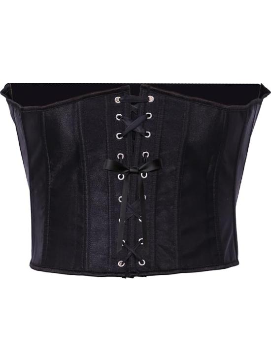 Corset Negro para Mujer – Top de Disfraz Elegante de Princesas y Marquesas