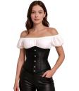 Corset Negro para Mujer – Top de Disfraz Elegante de Princesas y Marquesas