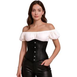 Corset Negro para Mujer – Top de Disfraz Elegante de Princesas y Marquesas