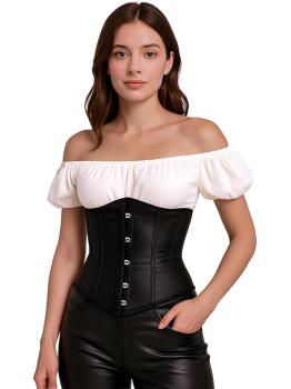 Corset Negro para Mujer – Top de Disfraz Elegante de Princesas y Marquesas
