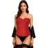 Corset Rojo con Encaje para Mujer – Accesorio de Disfraz para Carnaval, Princesas y Fiestas Elegantes