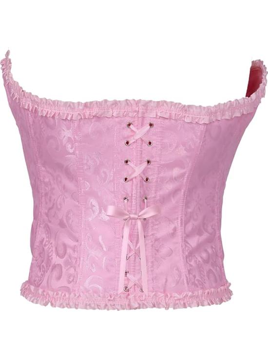 Corset Rosa de Mujer – Top de Disfraz para Princesas, Marquesas y Fiestas de Carnaval