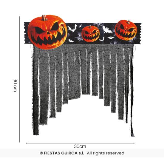 Cortina Decorativa Halloween 90x90 cm