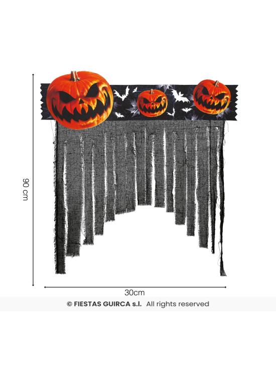 Cortina Decorativa Halloween 90x90 cm
