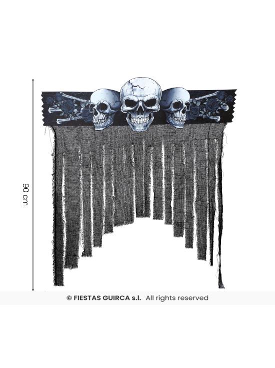 Cortina Decorativa Halloween 90x90 cm