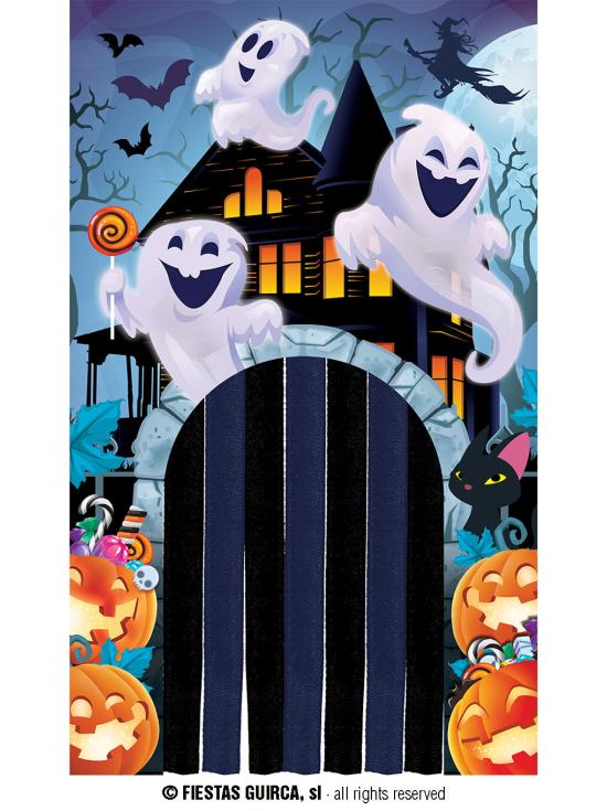 Cortina infantil Halloween 145 x 245 cms Fantasmas