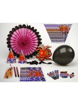 COTILLON PARA 10 PER. HALLOWEEN ARAÑAS 27X22CM