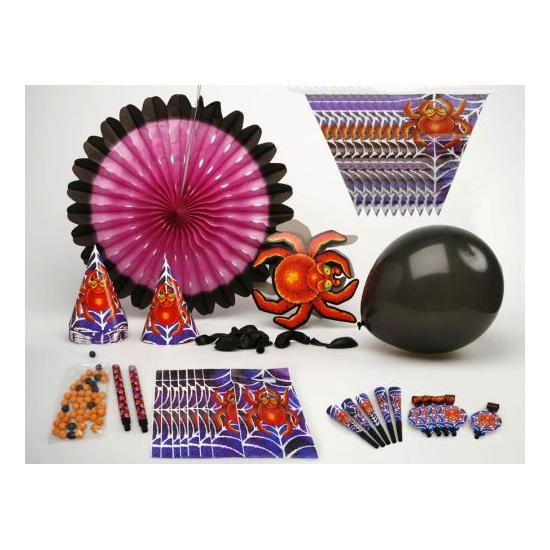 COTILLON PARA 10 PER. HALLOWEEN ARAÑAS 27X22CM