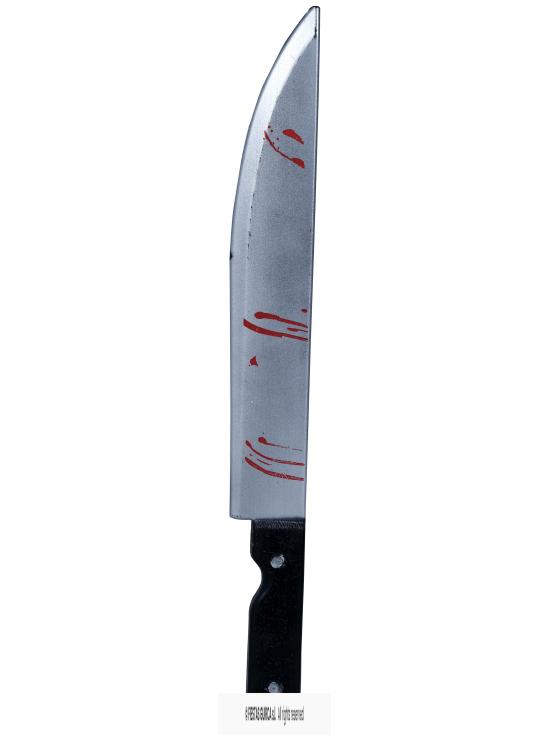 Cuchillo con sangre, 50 cms.