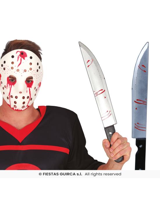 Cuchillo con sangre, 50 cms.