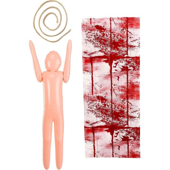 Cuerpo ensangrentado en una bolsa