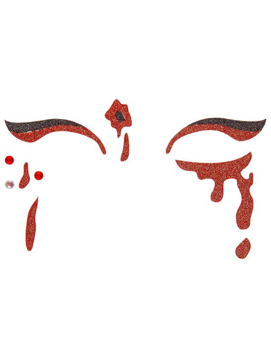 Decoración Cara Gotas de sangre Glitter