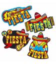 Decoración fiestas Mexicana 55 cm Set 4