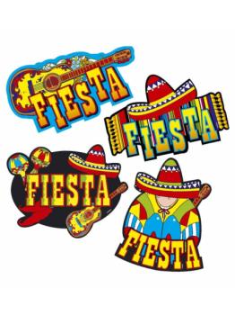 Decoración fiestas Mexicana 55 cm Set 4