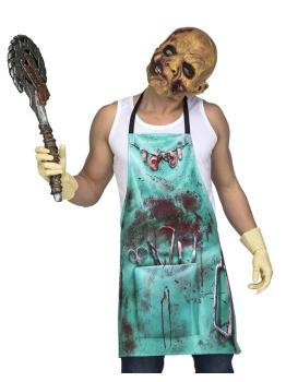 Delantal Halloween Cirujano Loco para adulto