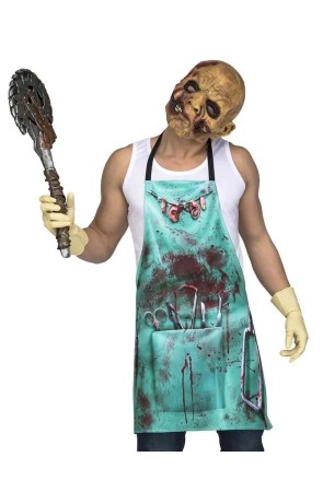 Delantal Halloween Cirujano Loco para adulto