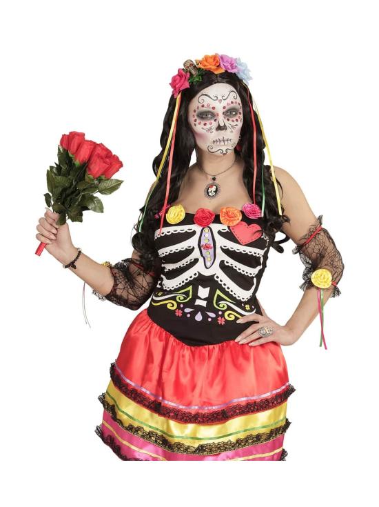 Diadema de 5 Rosas con Calavera