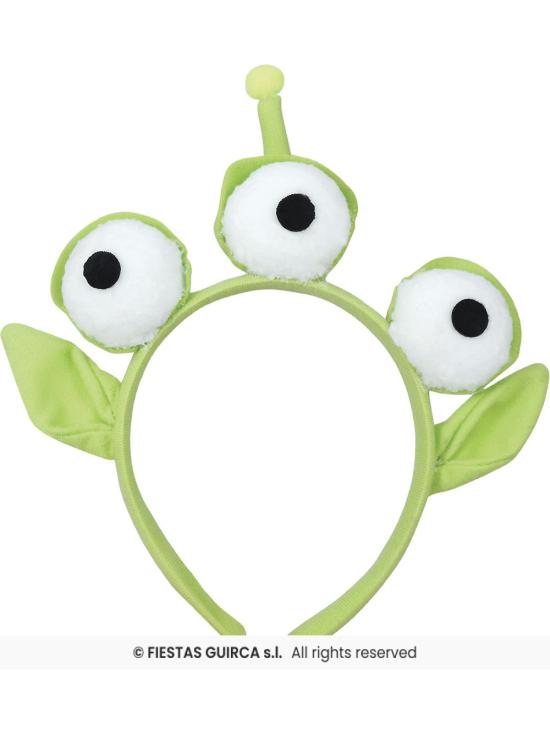 Diadema Alien Verde de Tres Ojos para Disfraz