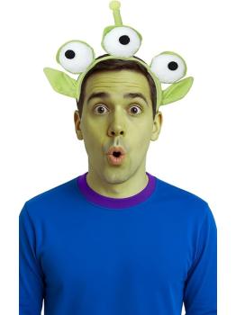 Diadema Alien Verde de Tres Ojos para Disfraz