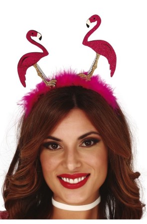 Diadema con dos flamencos