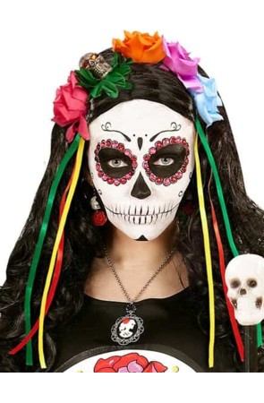 Diadema de 5 Rosas con Calavera