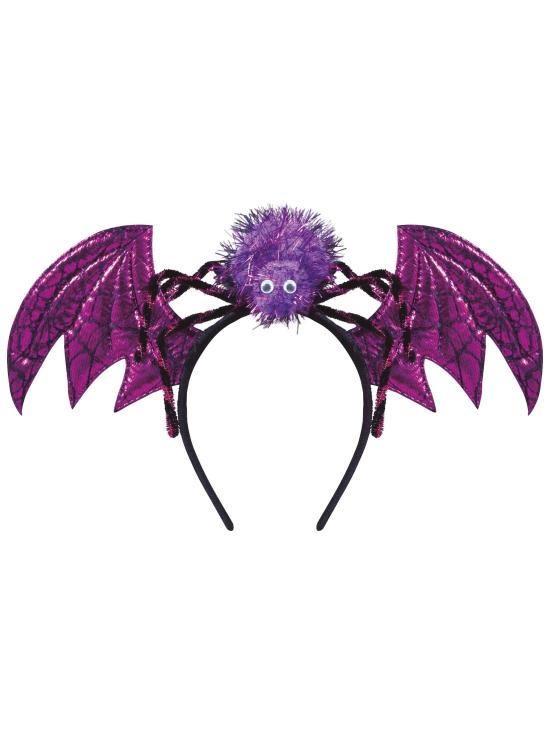 Diadema de Halloween Morada Murciélago