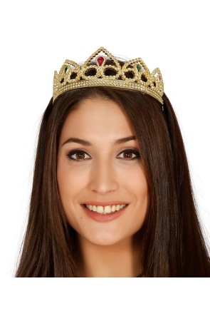 Diadema Oro con Piedras de colores