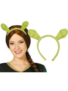 Diadema Verde Estilo Fiona Shrek con Orejas de Ogro