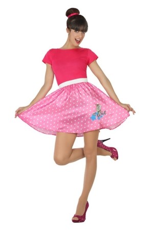 Disfraz  Años 50 Pink Ladies en talla  adulta