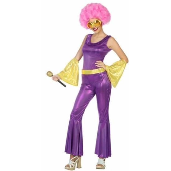 Disfraz de los años 70 Disco Lila para mujer Disfraz de los años 70 Disco Lila para mujer