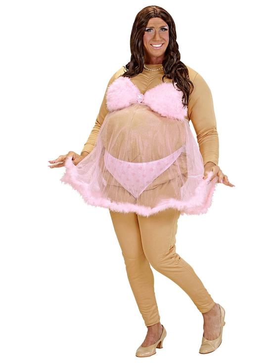 Disfraz  Bailarina Super Gorda Striper Talla única Hombre adulto