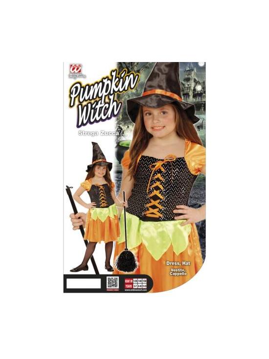 Disfraz Bruja Calabaza Lentejuelas Holográficas.