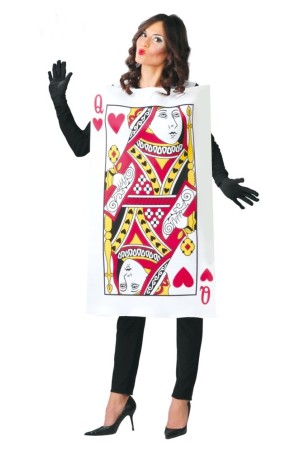 Disfraz  Carta Reina de Corazones adulta