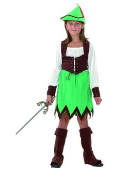 Disfraz infantil Chica de Los Bosques talla 7-9 años