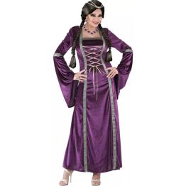 Disfraz  Dama Medieval Morada adultatalla M