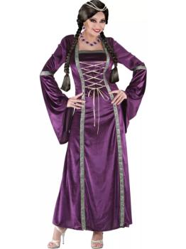 Disfraz  Dama Medieval Morada adultatalla M