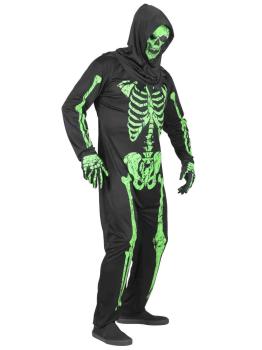 Disfraz  Esqueleto Verde Fluorescente talla adulto