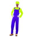 Disfraz  Fontanero Mario Bros Wario adulto