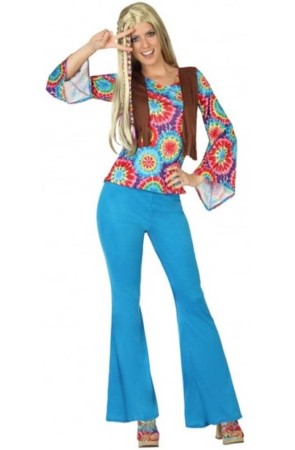 Disfraz  Hippie Todo me lo Fumo chica