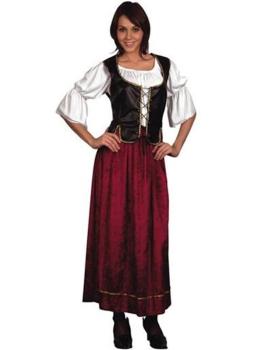 Disfraz  Medieval Cantinera Talla única adulta  T-4