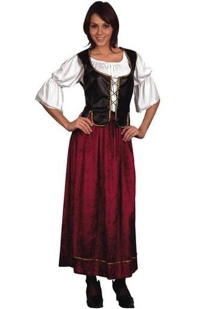 Disfraz  Medieval Cantinera Talla única adulta  T-4