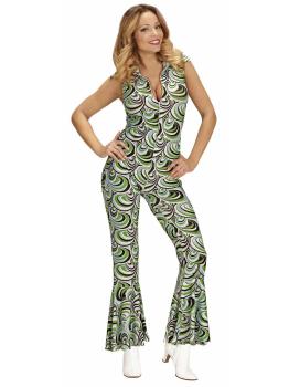 Disfraz  Mono Mujer Groovy años 70 Waves talla adulta