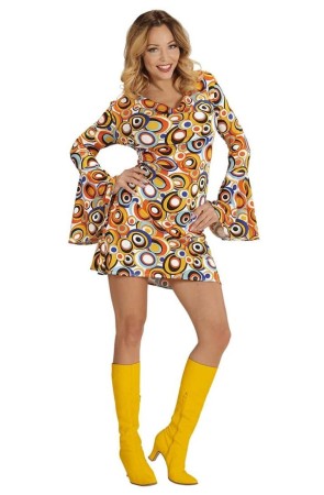 Disfraz  Mujer Groovy años 70 Bubbles adulta