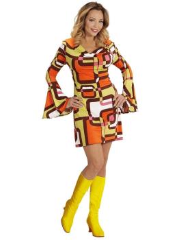Disfraz  Mujer Groovy años 70 Tubes adulta