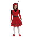 Disfraz  paje real rojo para niña