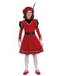 Disfraz  paje real rojo para niña