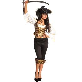 Disfraz  Pirata Bucanera aventurera para  adulta