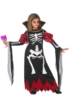 Disfraz  Vampiresa Esqueleto infantil