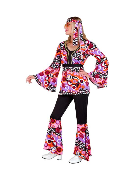 Disfraz 70s Groovy Style, Reggae, Hippie, Flower Power, Disco Fever, Disfraces de Carnaval