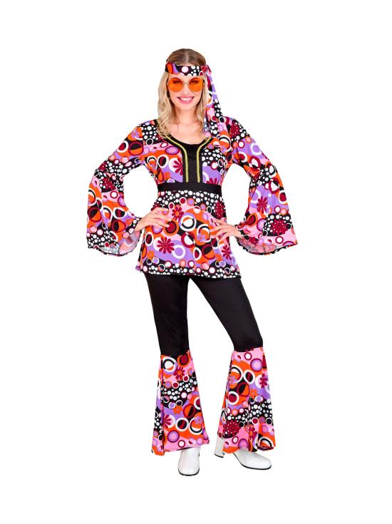 Disfraz 70s Groovy Style, Reggae, Hippie, Flower Power, Disco Fever, Disfraces de Carnaval